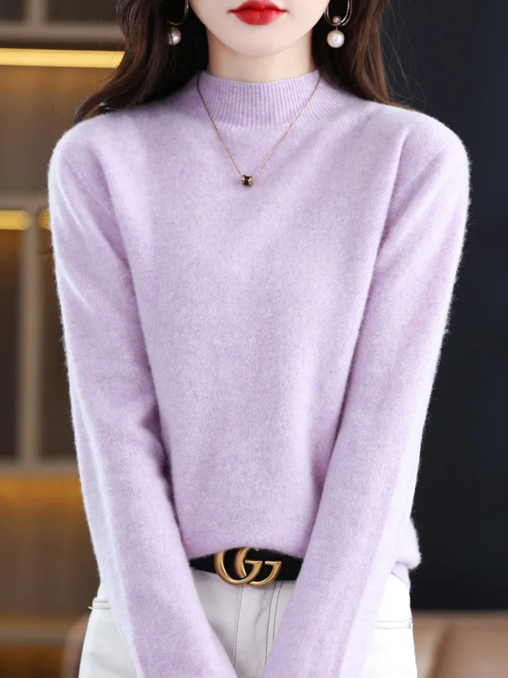 Anara | Women’s Wool Knit Sweater with Crew Neck