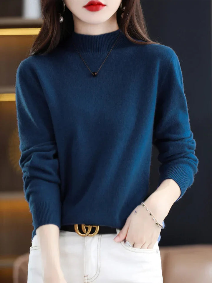 Anara | Women’s Wool Knit Sweater with Crew Neck