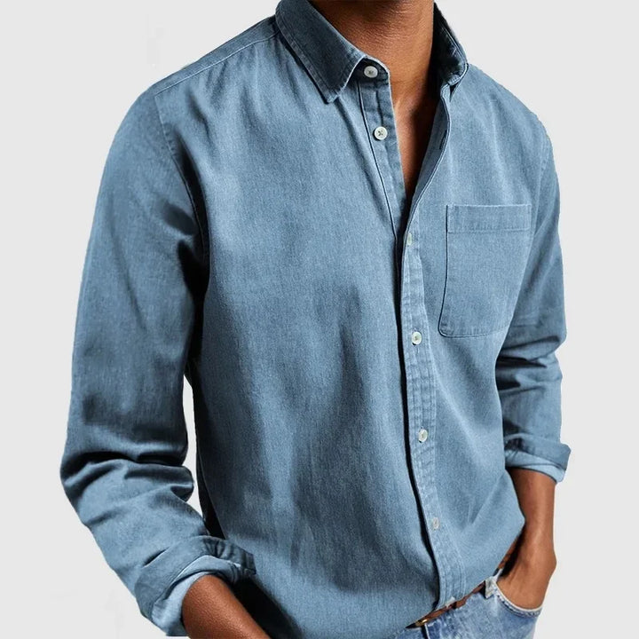 Albino | Men’s Lightweight Long Sleeve Shirt with Buttons and Pocket
