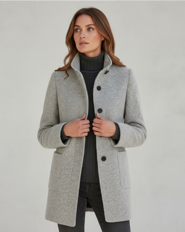 Nora | Women’s Mid-Length Winter Coat with Pockets