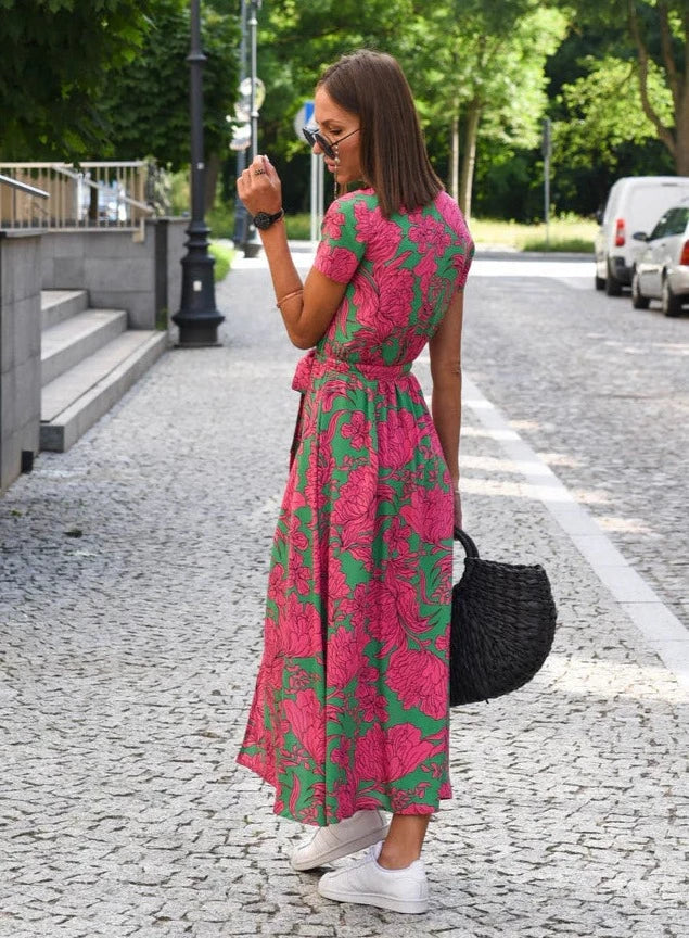 Maelle | Women’s Lightweight Floral Dress with Wrap Style