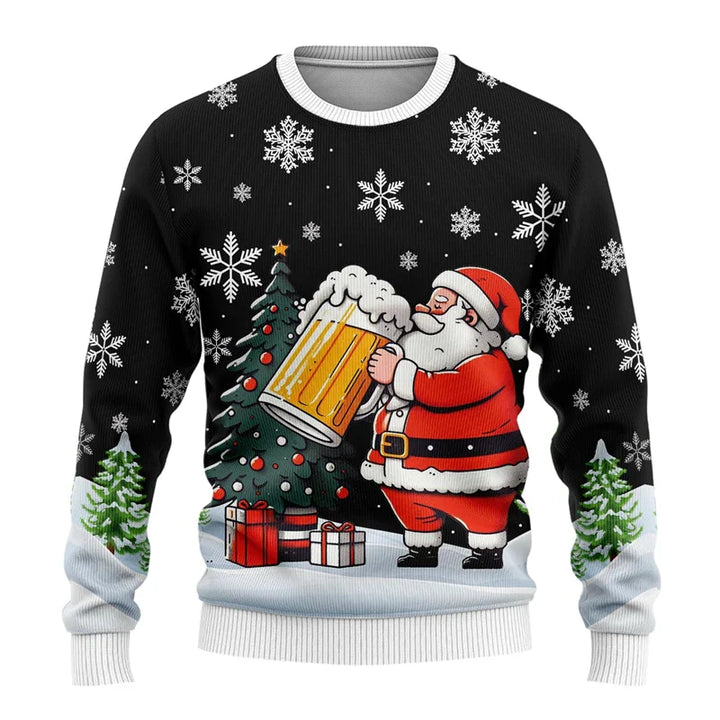 Noelle | Unisex Christmas Prints Knit Sweater with Round Neckline