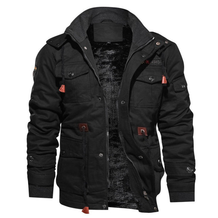 Korvin | Men's Fleece‑Lined Outdoor Jacket with Pockets and Drawstrings