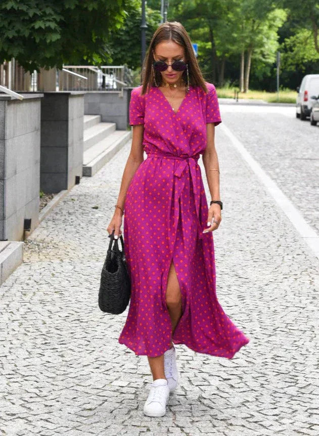 Maelle | Women’s Lightweight Floral Dress with Wrap Style