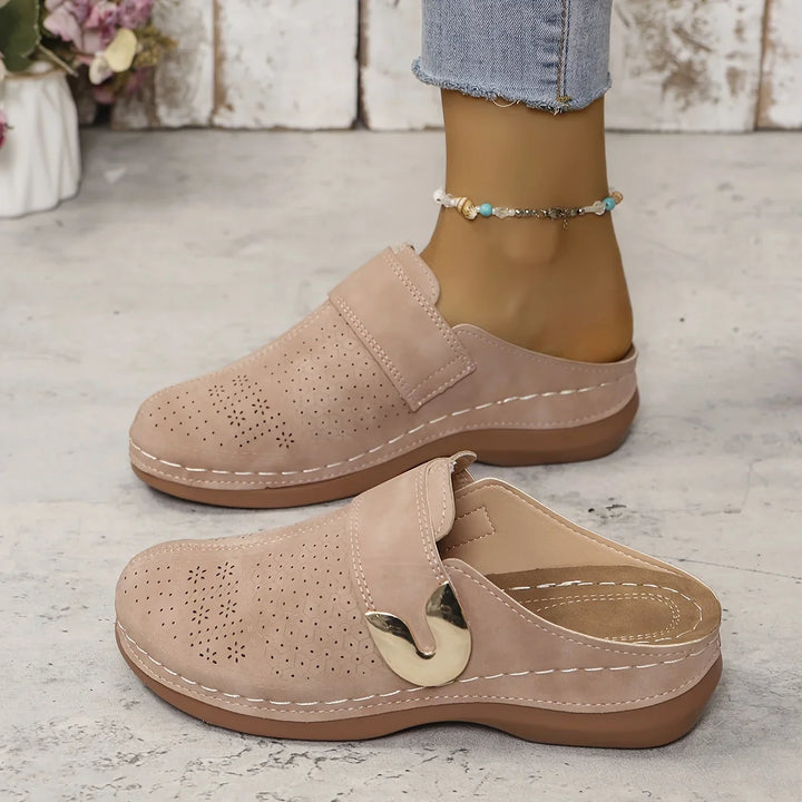 Estelle | Women’s Chic Loafers with Open Heel  and Buckle Style