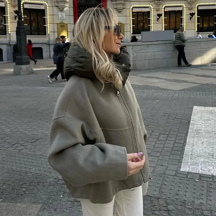 Rowan | Women’s Casual Loose-Fit Jacket with Hood and Zip-Up
