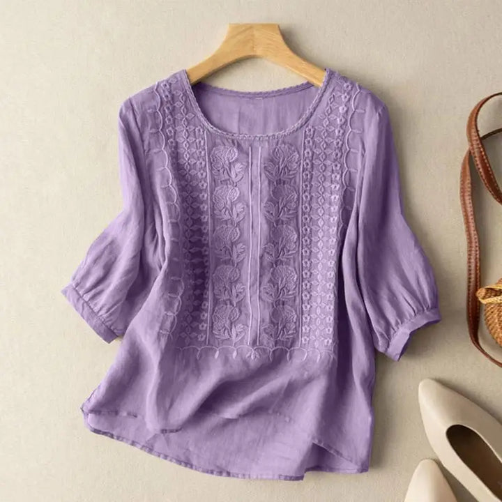 Yelena | Women's Embroidered Long Sleeve Blouse