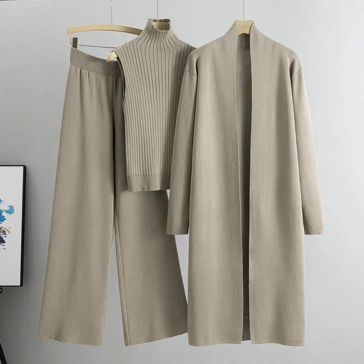 Sharon | Women’s Three-Piece Cardigan and Trousers Set