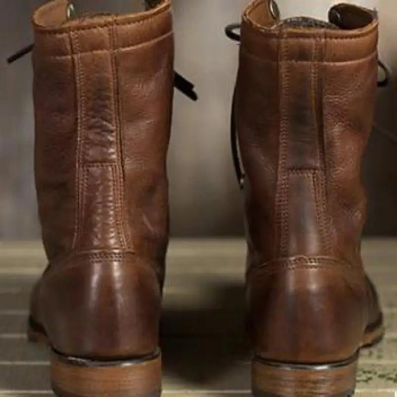 Renly | Women’s Classic Leather Ankle Boots with Lace-Up