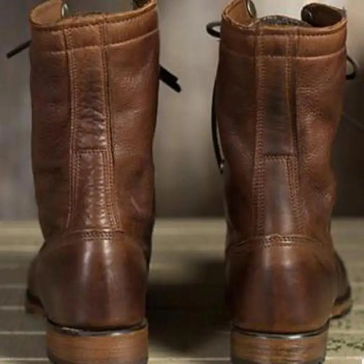 Renly | Women’s Classic Leather Ankle Boots with Lace-Up