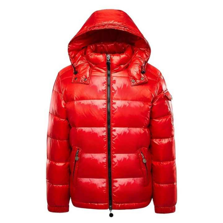 Oliver | Men's Puffer Winter Jacket with Shine Finish and Hood