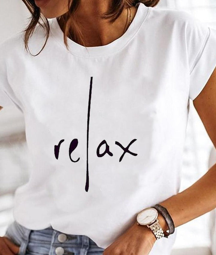 Sierra | Women’s Round Neck Summer T-shirt with Graphic Print