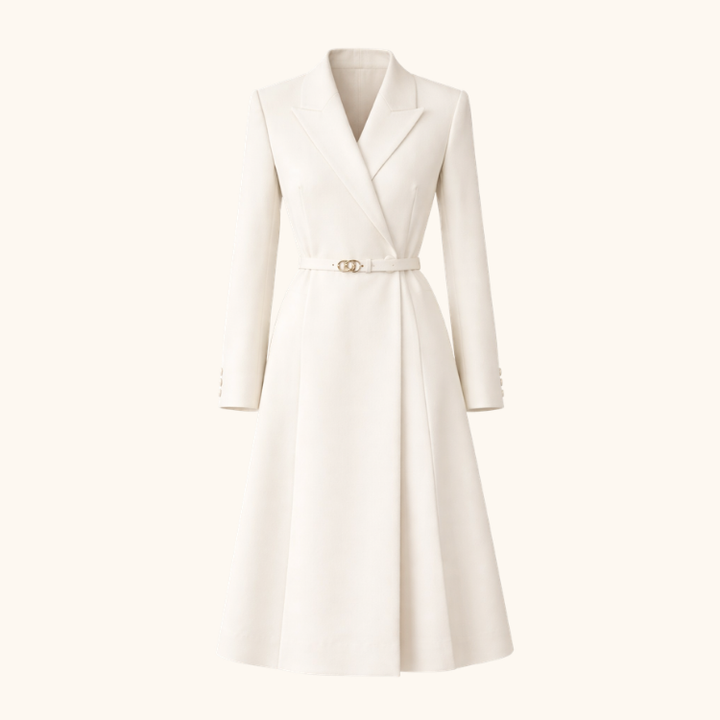 Women’s Long Sleeve Belted Wrap Coat