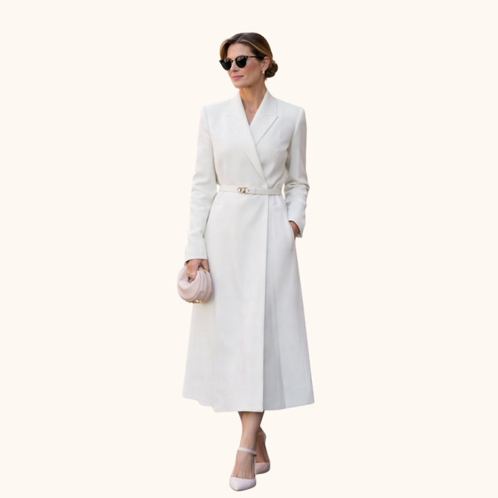 Women’s Long Sleeve Belted Wrap Coat