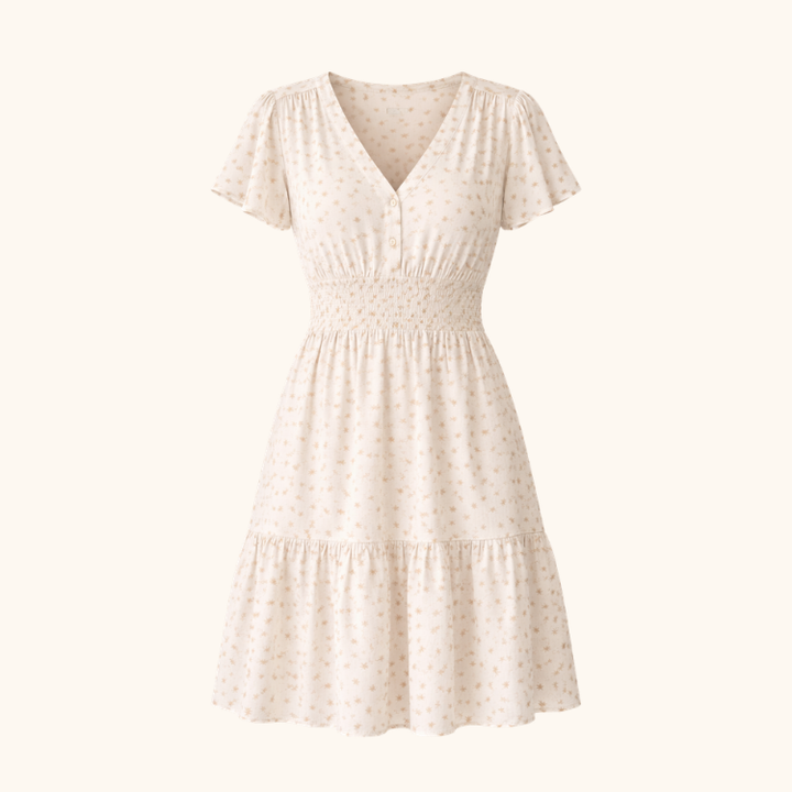 Women’s V-Neck Short Sleeve Midi Dress