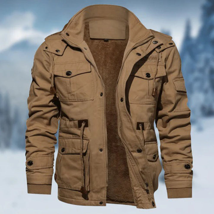 Owen | Men’s Winter Cargo Jacket with Drawstrings
