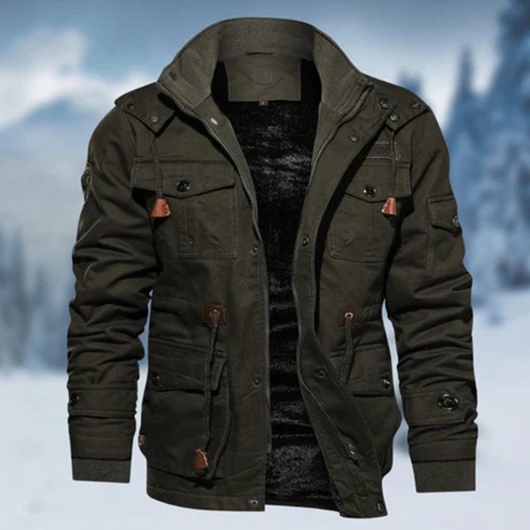 Owen | Men’s Winter Cargo Jacket with Drawstrings