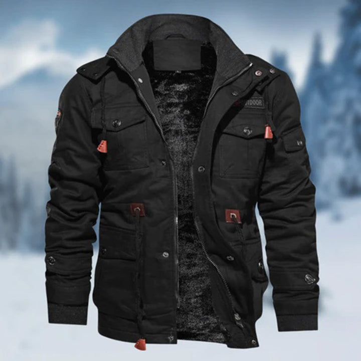 Owen | Men’s Winter Cargo Jacket with Drawstrings