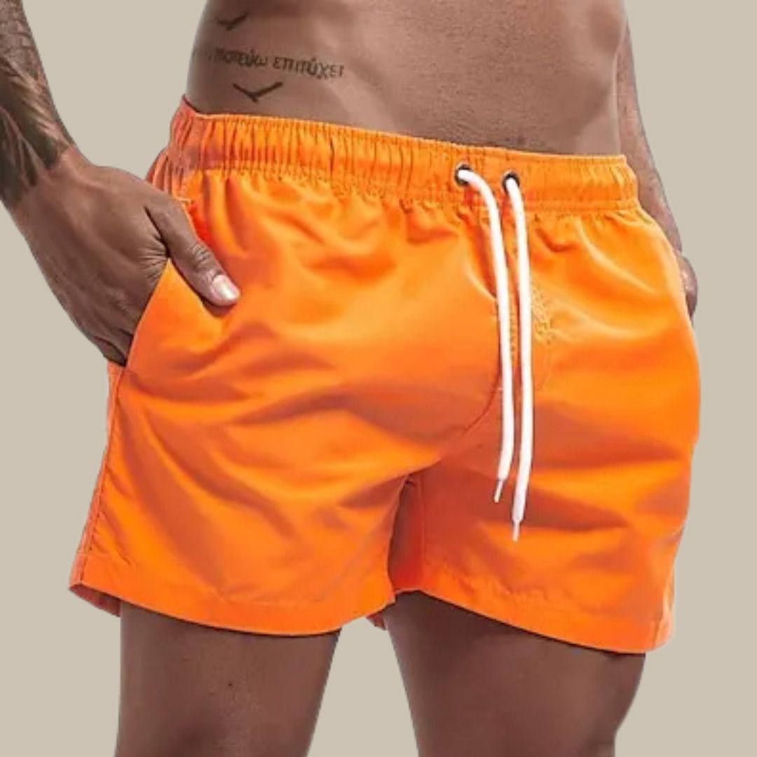 Braxon | Men's Drawstring Swim Shorts with Pockets