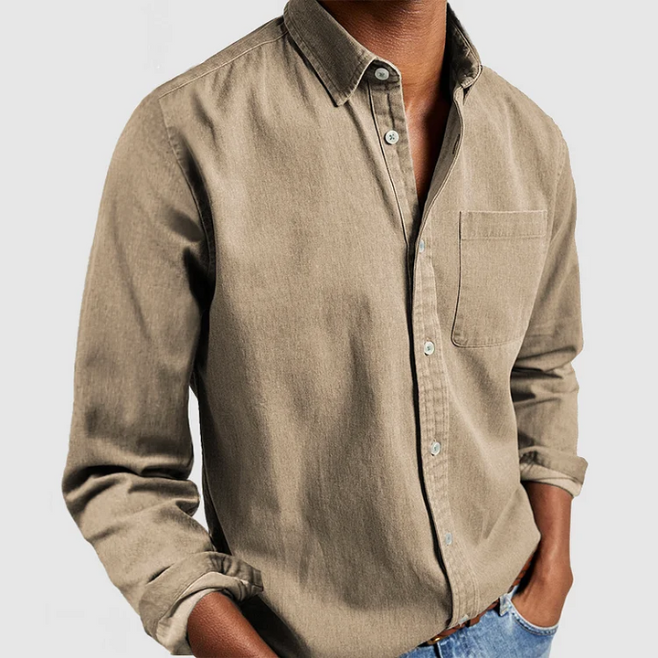 Albino | Men’s Lightweight Long Sleeve Shirt with Buttons and Pocket