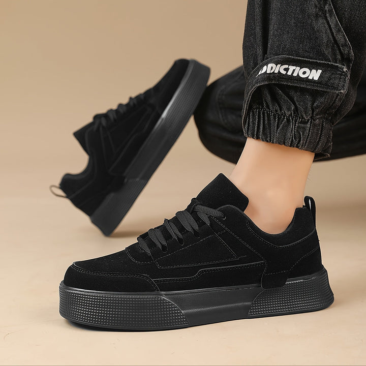 Rhett | Men’s Lace-Up Platform Sneakers with Panel Details