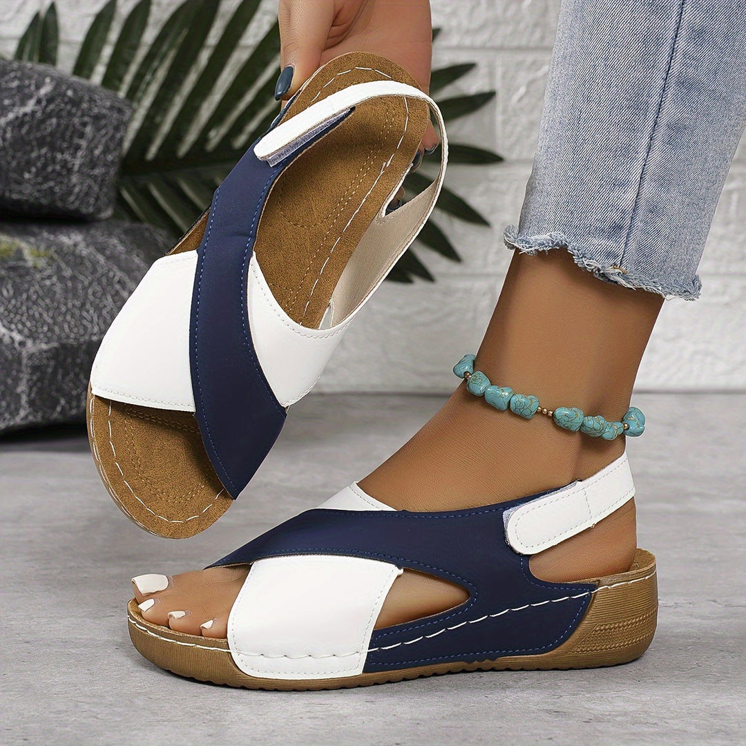 Selene | Women’s Orthopedic Criss-cross Wedge Sandals