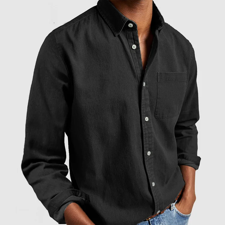 Albino | Men’s Lightweight Long Sleeve Shirt with Buttons and Pocket