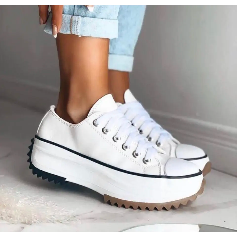 Kaida | Women's Platform Canvas Sneakers with Chunky Lug Sole