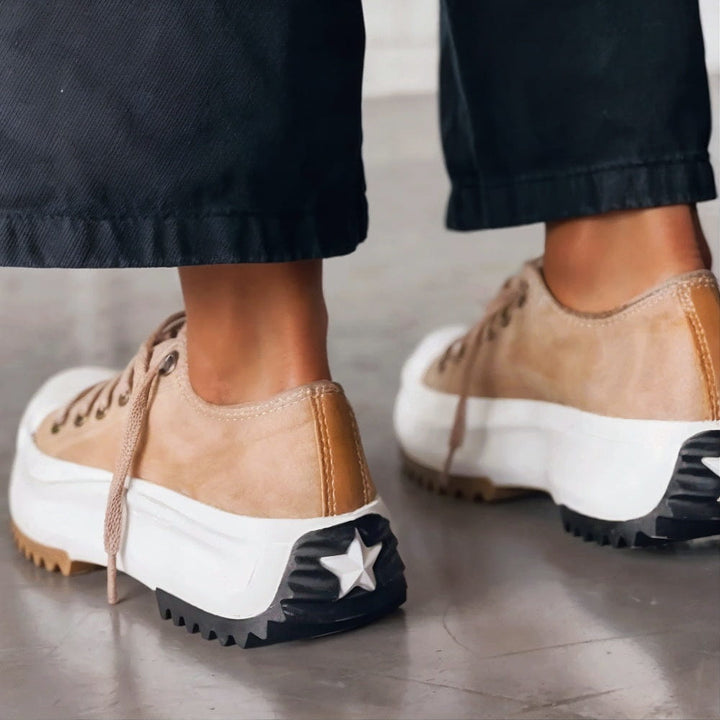 Kaida | Women's Platform Canvas Sneakers with Chunky Lug Sole