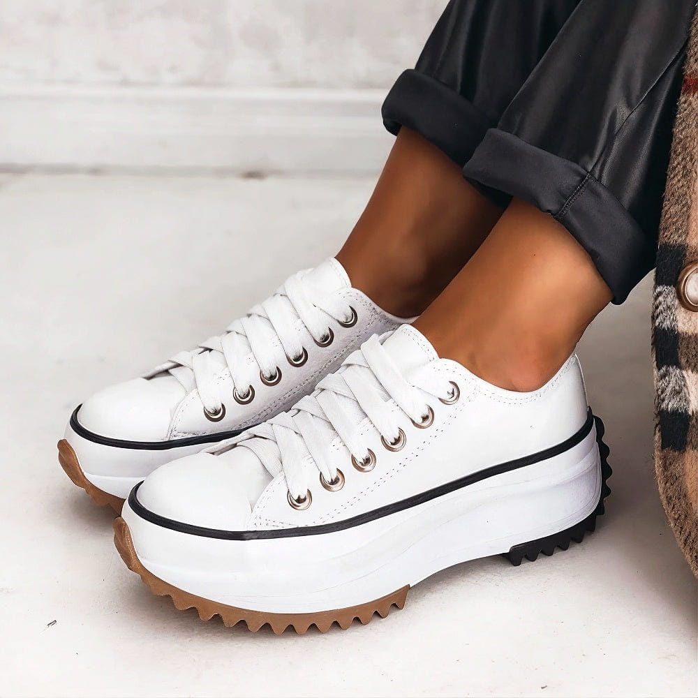 Kaida | Women's Platform Canvas Sneakers with Chunky Lug Sole
