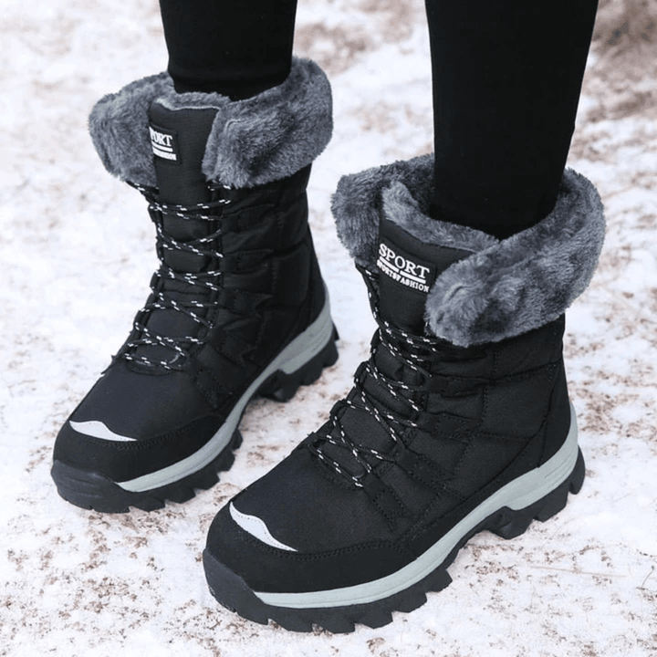 Frostelle | Women's Lace-Up Winter Snow Boots with Fur Lining
