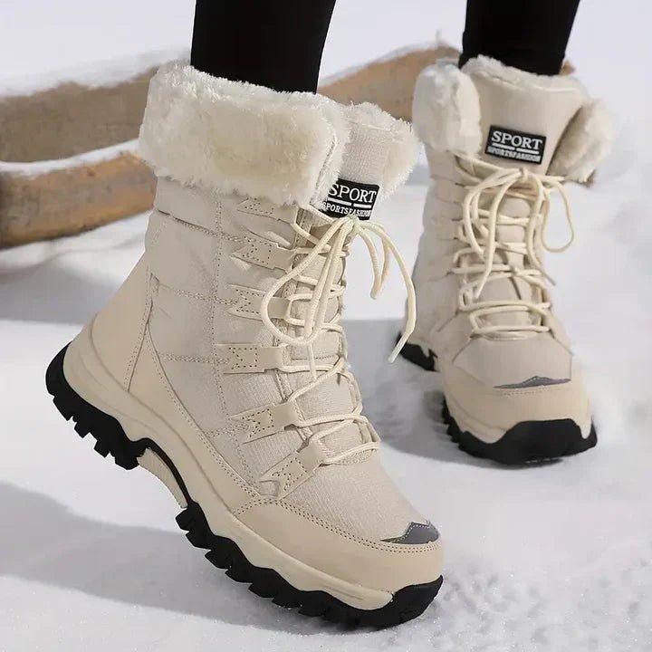 Frostelle | Women's Lace-Up Winter Snow Boots with Fur Lining