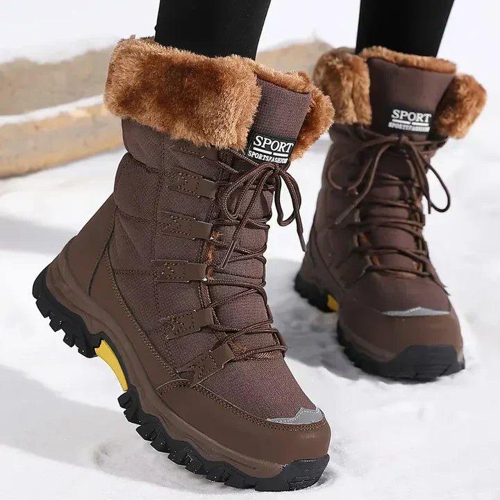 Frostelle | Women's Lace-Up Winter Snow Boots with Fur Lining