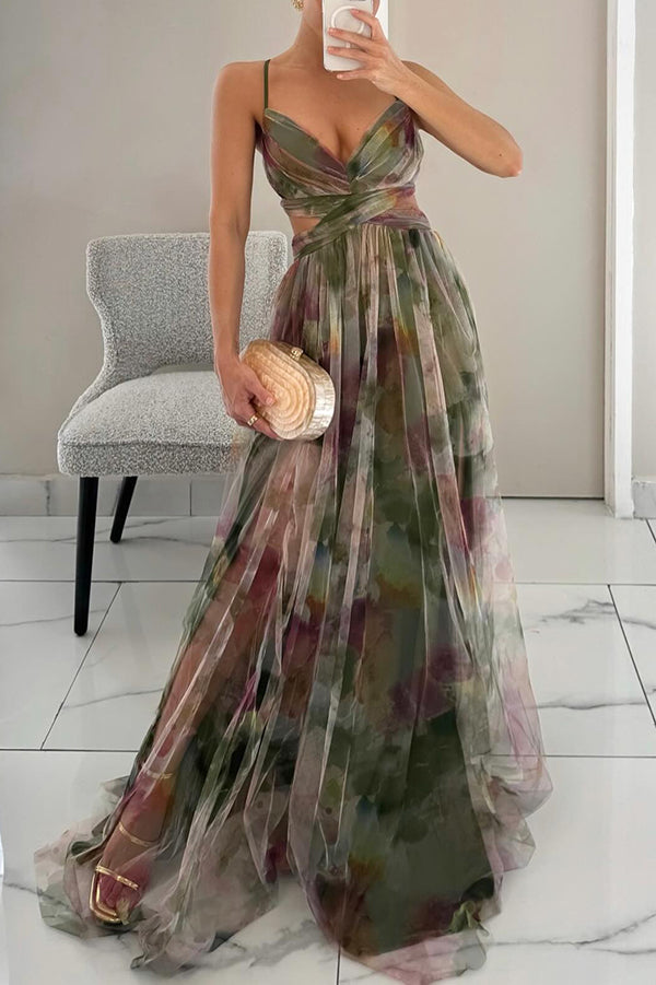 Florentine | Women’s Flowing Cross-Bodice Maxi Dress