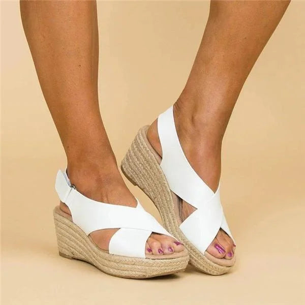 Irene | Women’s Orthopedic Wedge Sandals with Criss Cross Style