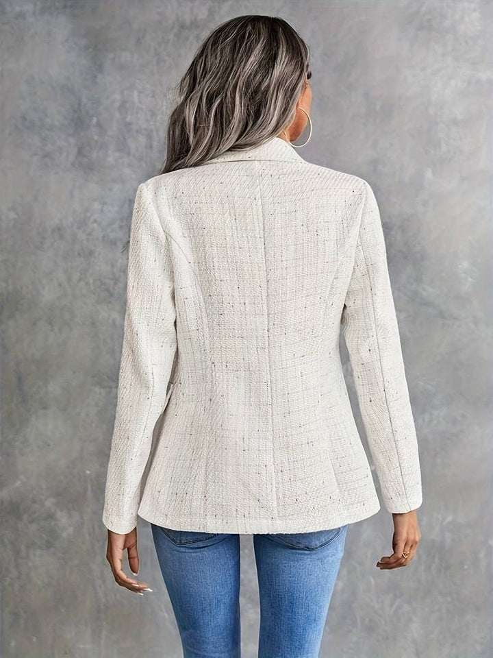 Brielle | Women's Tweed Double-Breasted Blazer with Gold Buttons