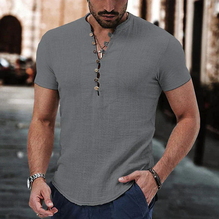 Dorian | Men’s Lightweight Linen Henley Shirt