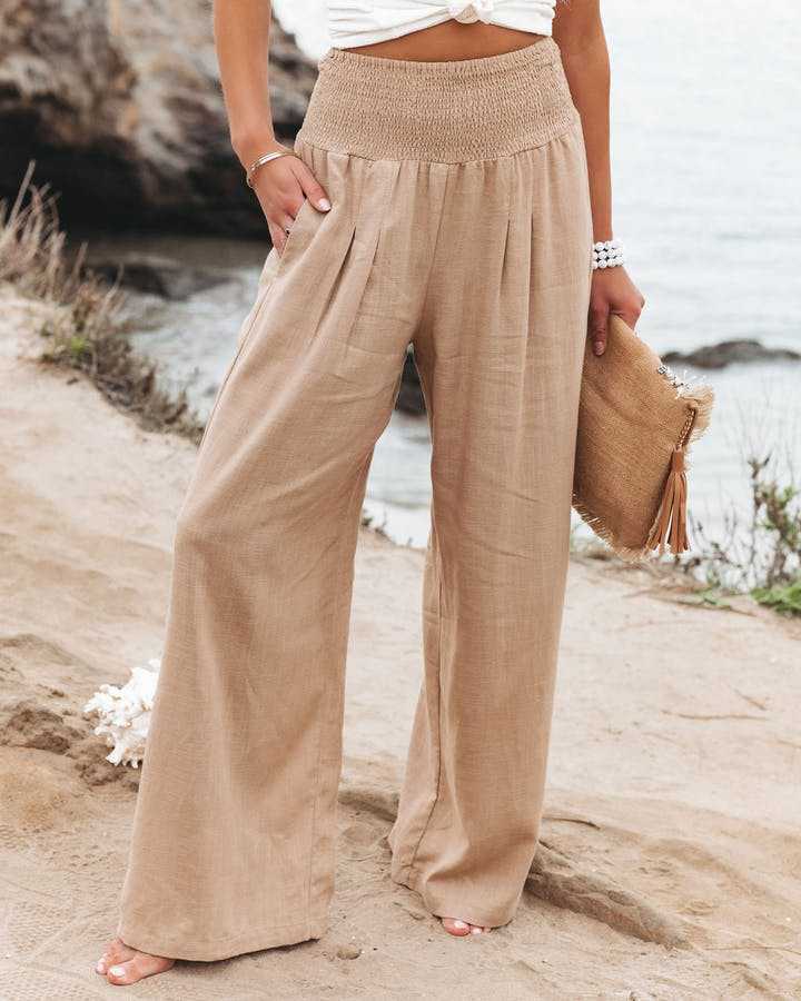 Brenda | Women's High and Elastic Waist Summer Pants