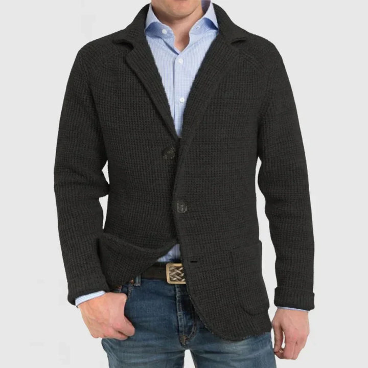 Cassian | Men's Textured Cashmere Cardigan with Pockets