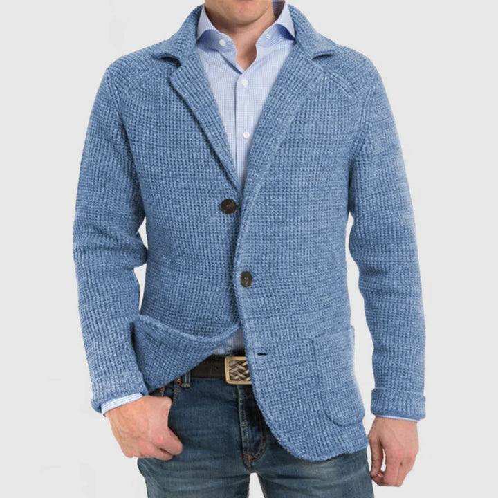 Cassian | Men's Textured Cashmere Cardigan with Pockets