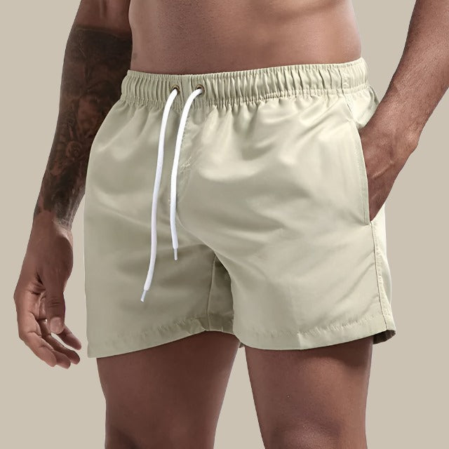 Braxon | Men's Drawstring Swim Shorts with Pockets