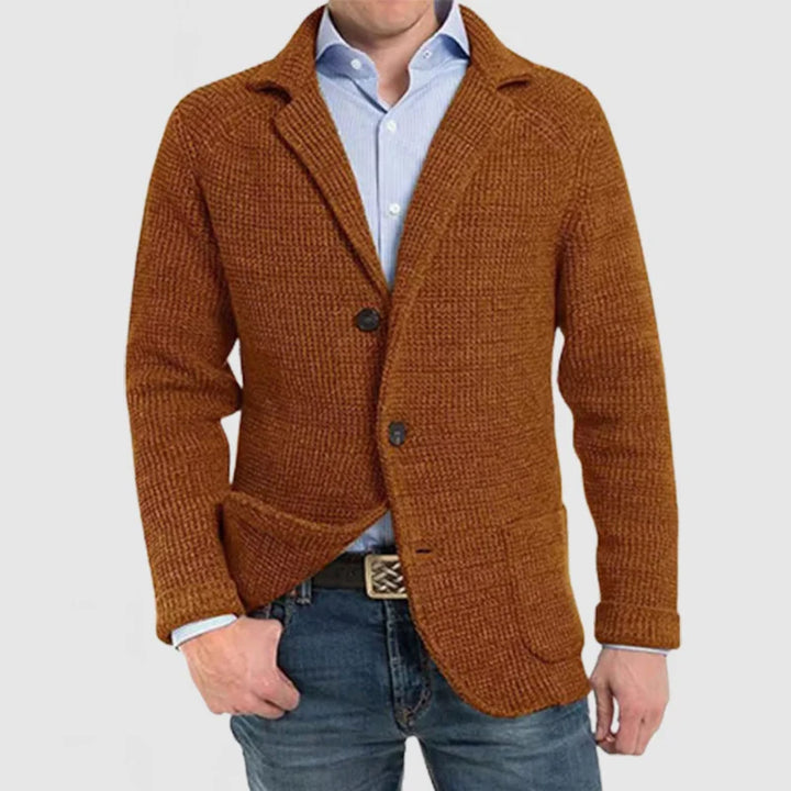 Cassian | Men's Textured Cashmere Cardigan with Pockets