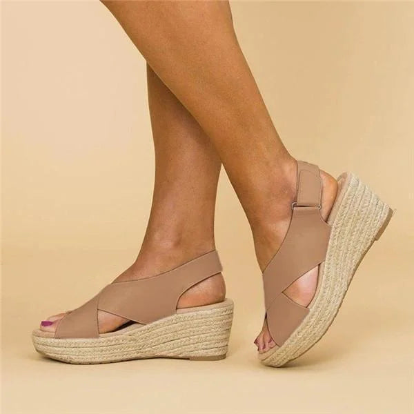 Irene | Women’s Orthopedic Wedge Sandals with Criss Cross Style