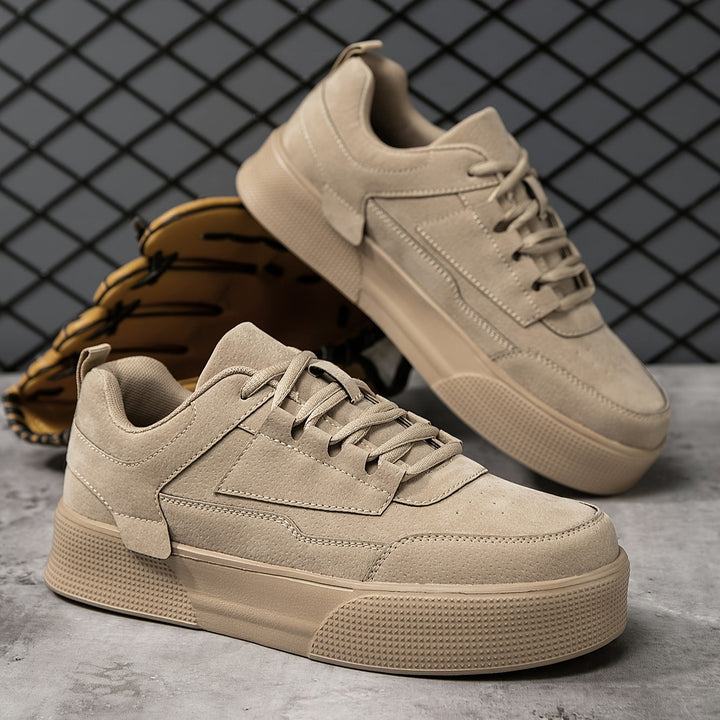 Rhett | Men’s Lace-Up Platform Sneakers with Panel Details