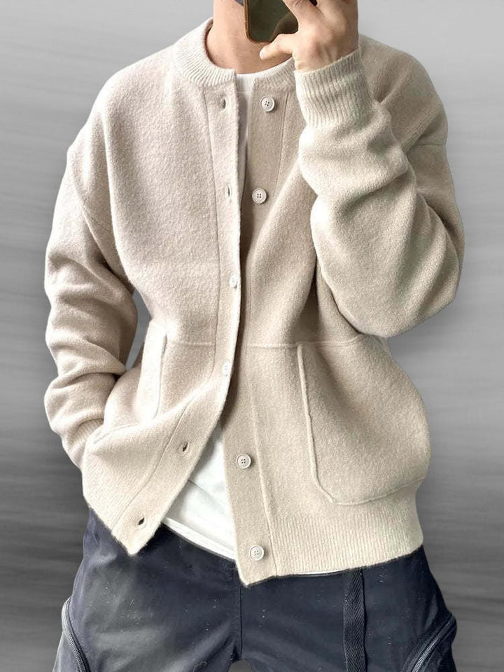 Liam | Men’s Knit Cardigan with Pockets and Ribbed