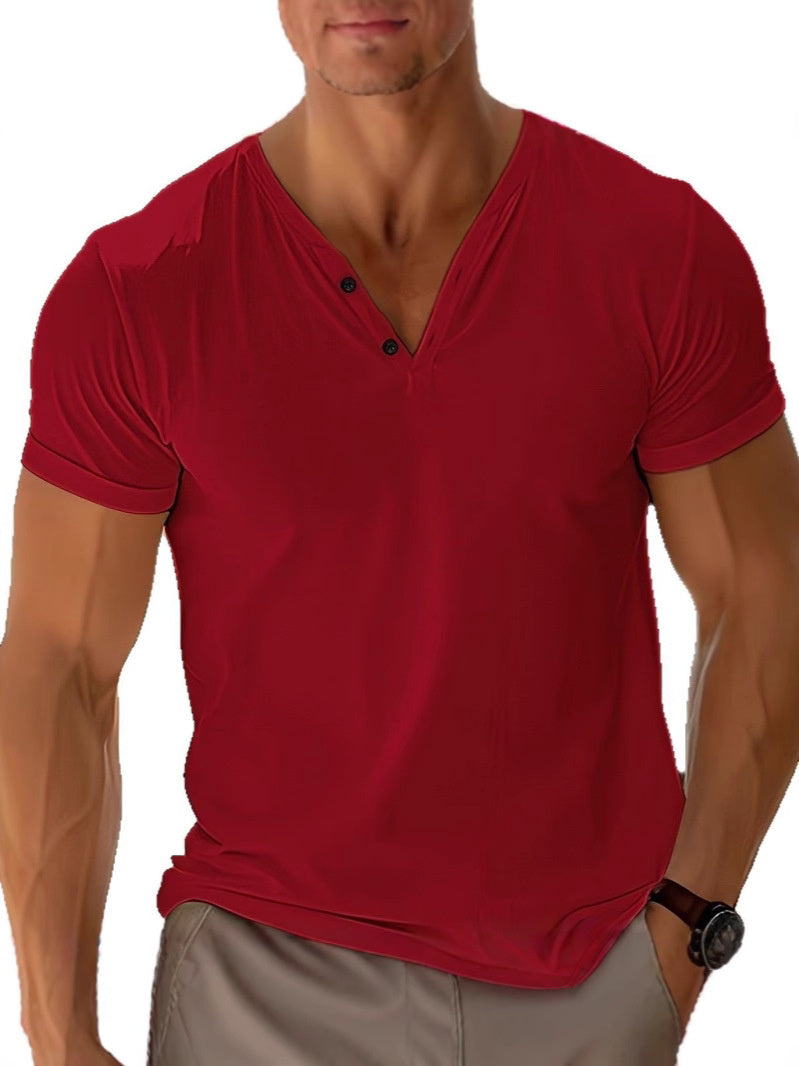 Ralph | Men’s Short-Sleeve Summer T-Shirt with Two Button