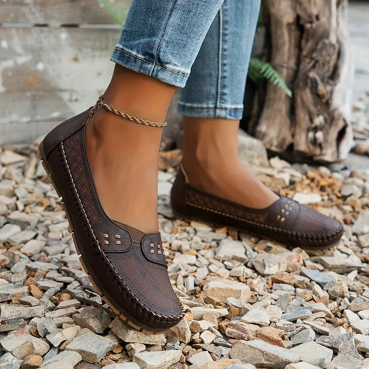 Madeline | Women's Slip-on Loafers with Stitched Style