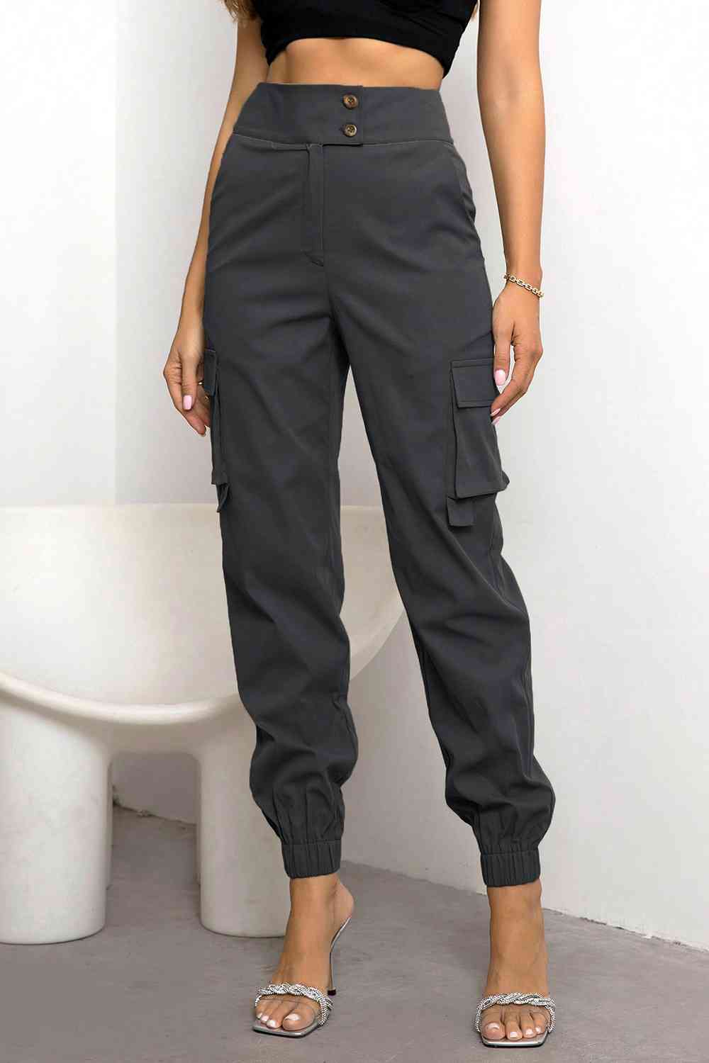 Natasha | Women’s High Waisted Cargo Jogger Pants