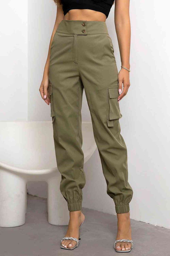 Natasha | Women’s High Waisted Cargo Jogger Pants