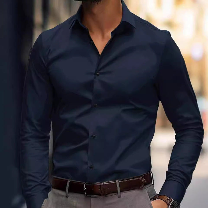 Gilbert | Men’s Slim Fit Solid Color Business Long Sleeve